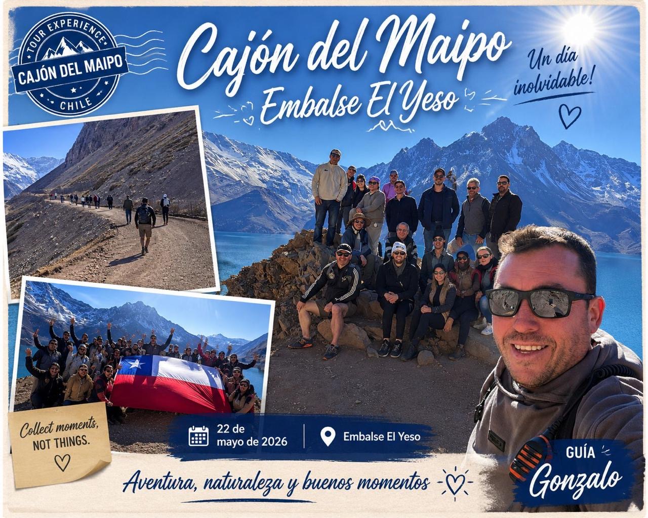 Tour Cajón del Maipo · 22 de mayo de 2026 · Guía Gonzalo