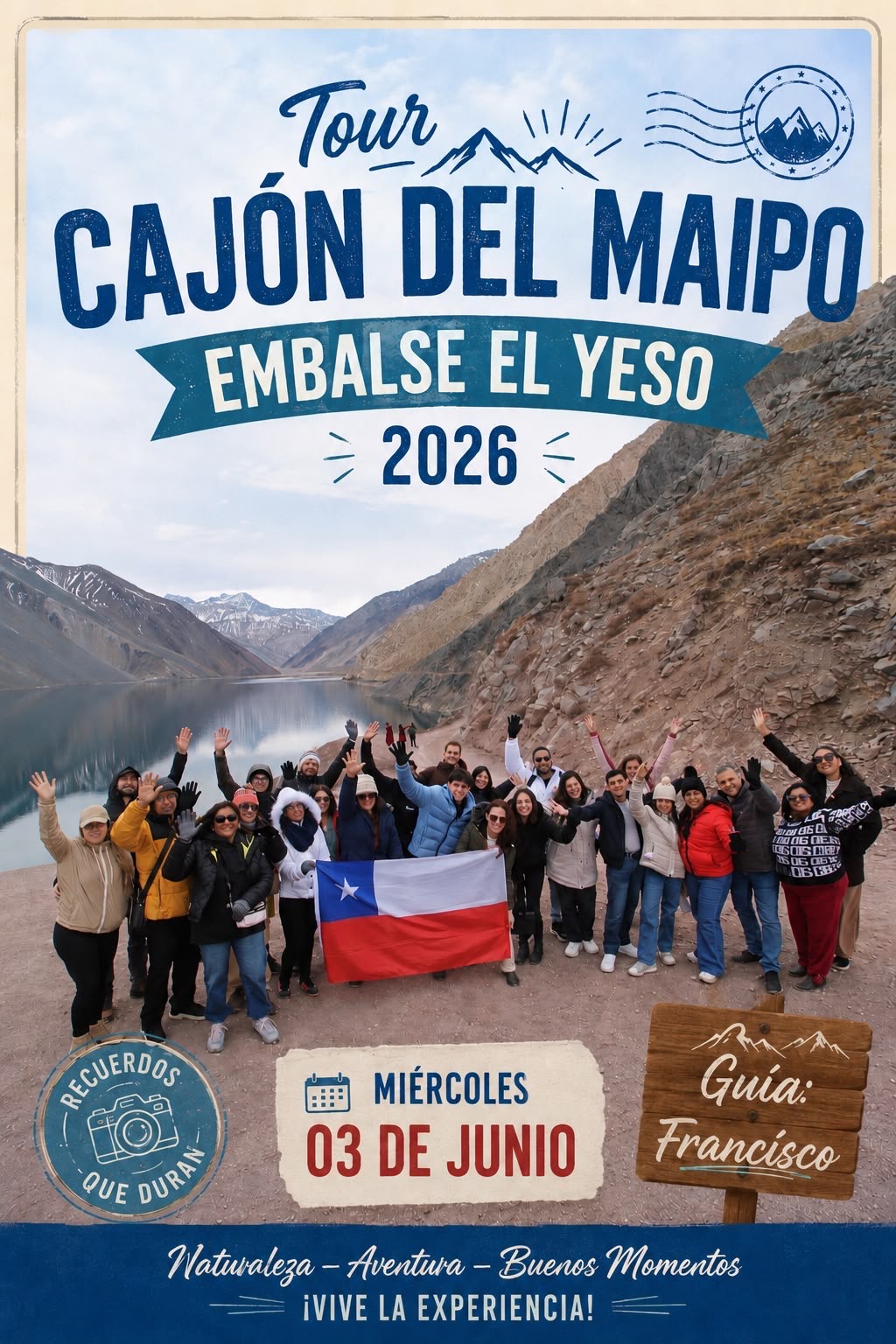 Tour Cajón del Maipo · 3 de junio de 2026 · Guía Francisco