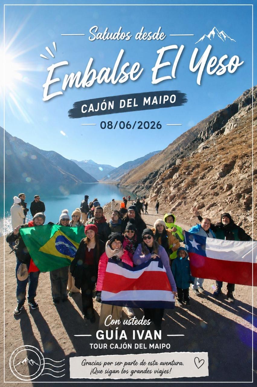 Tour Cajón del Maipo · 8 de junio de 2026 · Guía Iván