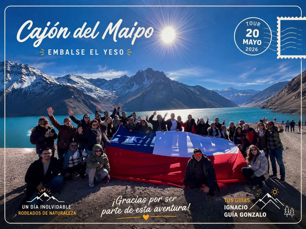 Tour Cajón del Maipo · 20 de mayo de 2026 · Guía Ignacio y Gonzalo