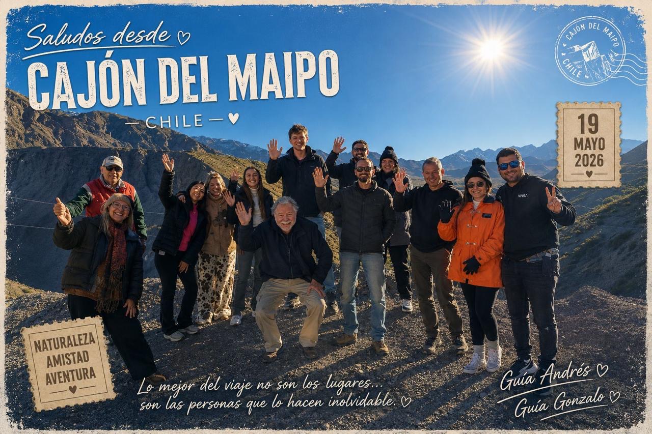 Tour Cajón del Maipo · 19 de mayo de 2026 · Guía Andrés y Gonzalo