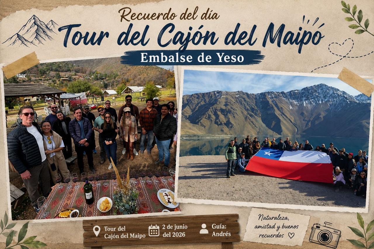 Tour Cajón del Maipo · 2 de junio de 2026 · Guía Andrés